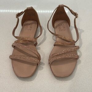 Naturalizer Women's Beige Rhinestone Sandals